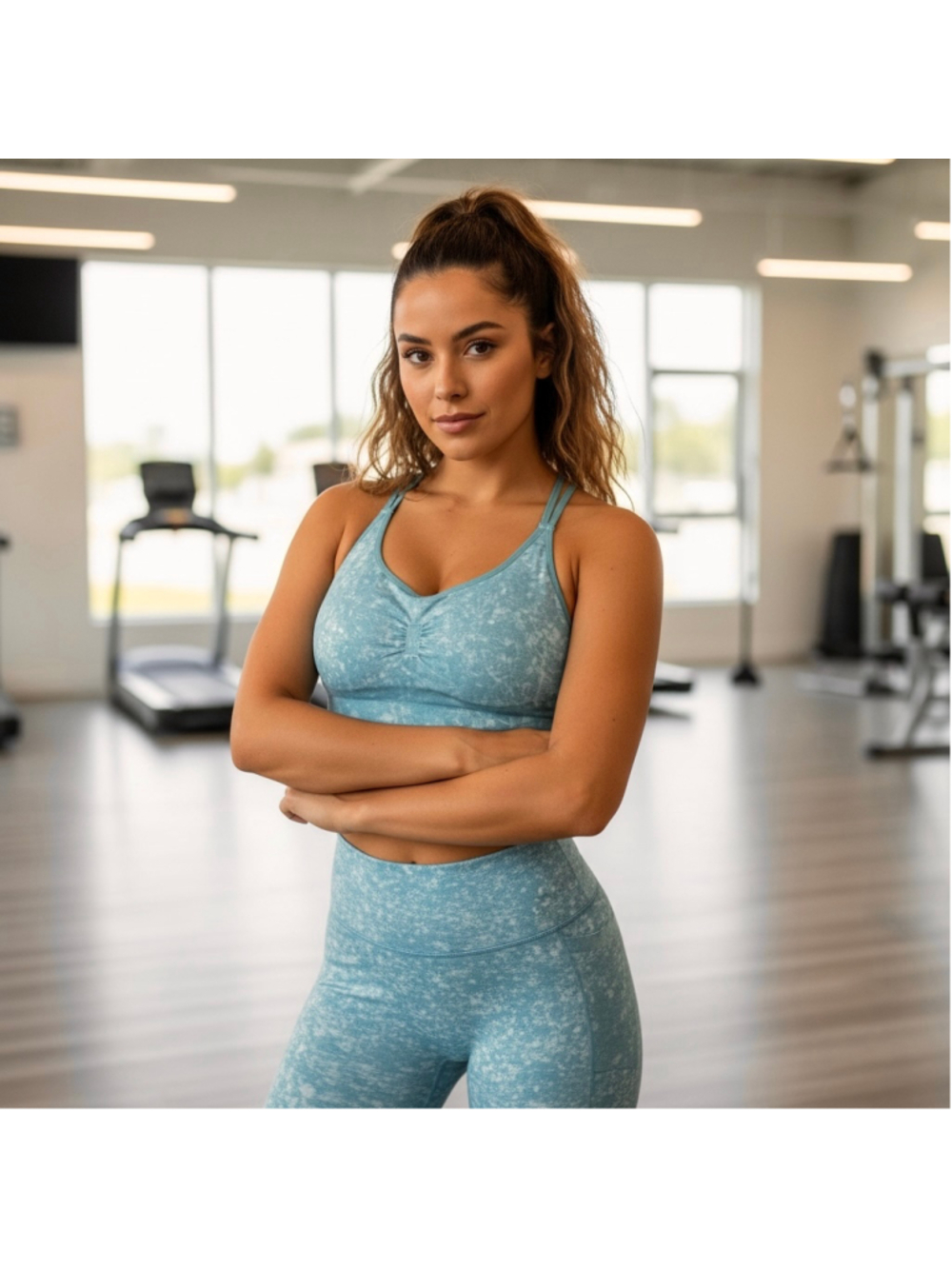 Champion C9 Seamless Snow Wash Cami Sports Bra Amazing Aqua Size XXL